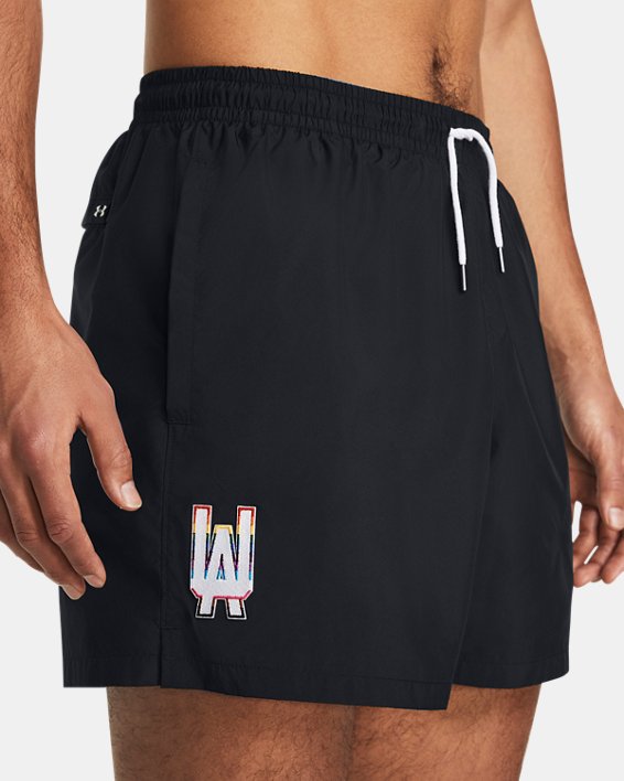 Men's UA Woven Volley Pride Shorts in Black image number 4